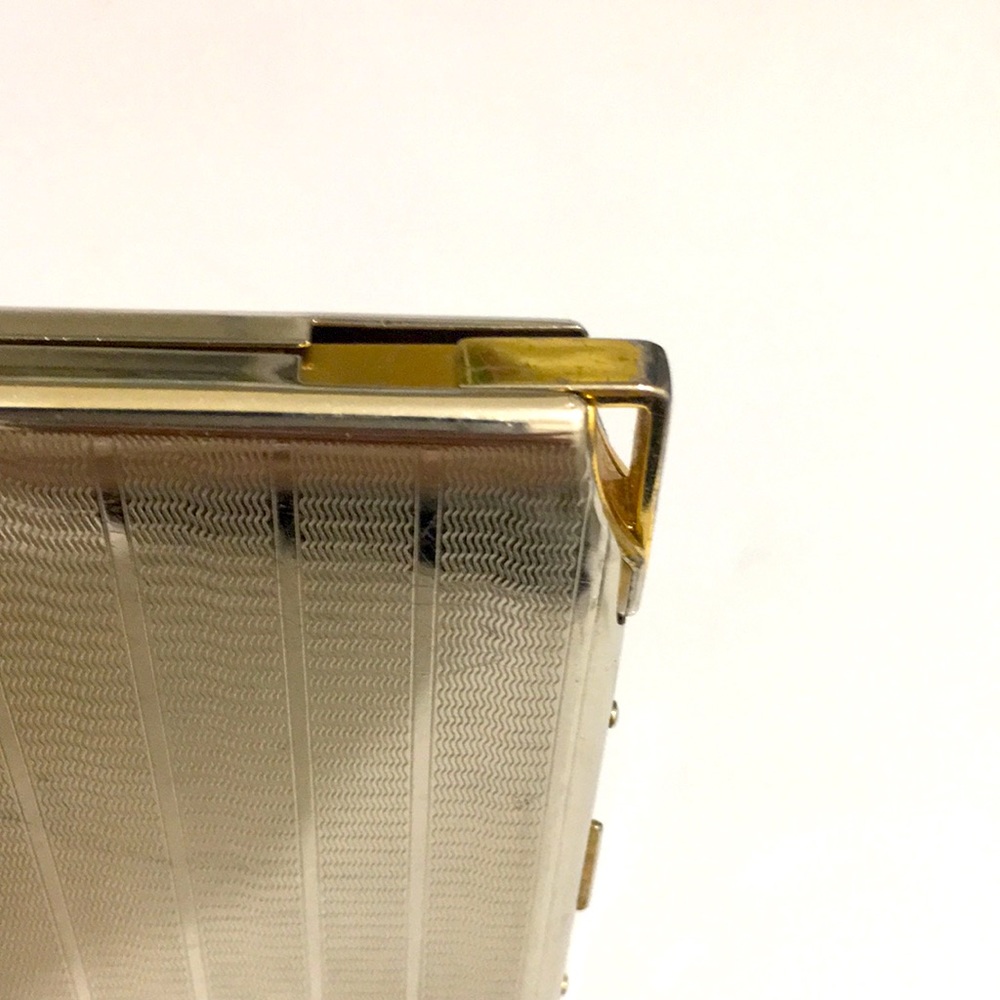 Colibri Lighter and Cigarette Case, Gold Tone w Mother of Pearl Setting, VTG - Picture 15 of 16